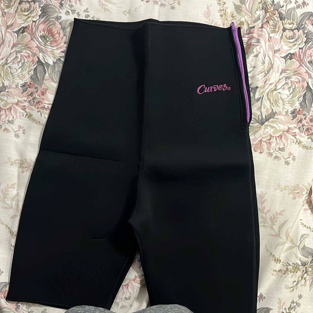 Curves Brand Trimming Work Out Sauna Pants To Reduce Bloat 1x